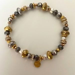 Stella & Dot Mixed Metal stretch bracelet